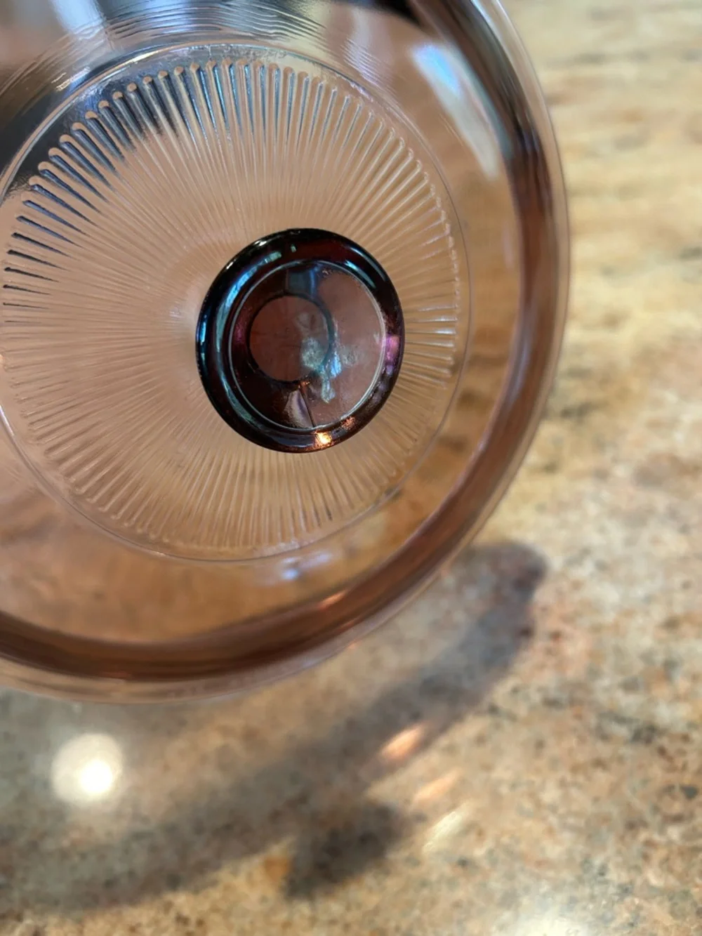 Pyrex Cranberry V-15-C 7.25” Lid Glass fits Cranberry Visions 1.5Qt